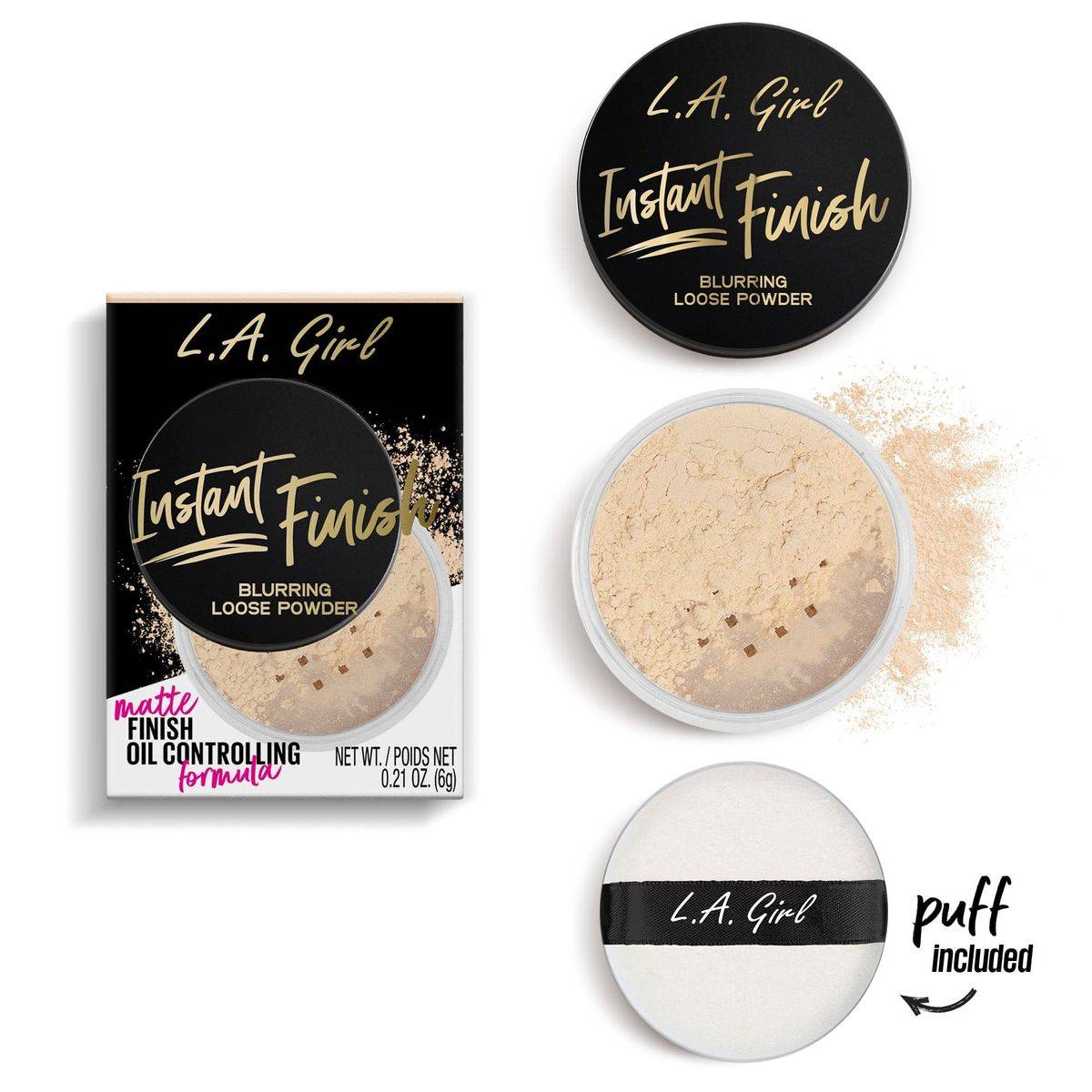 LA Girl Instant Finish Blurring Loose Powder Light 6g - Image 2