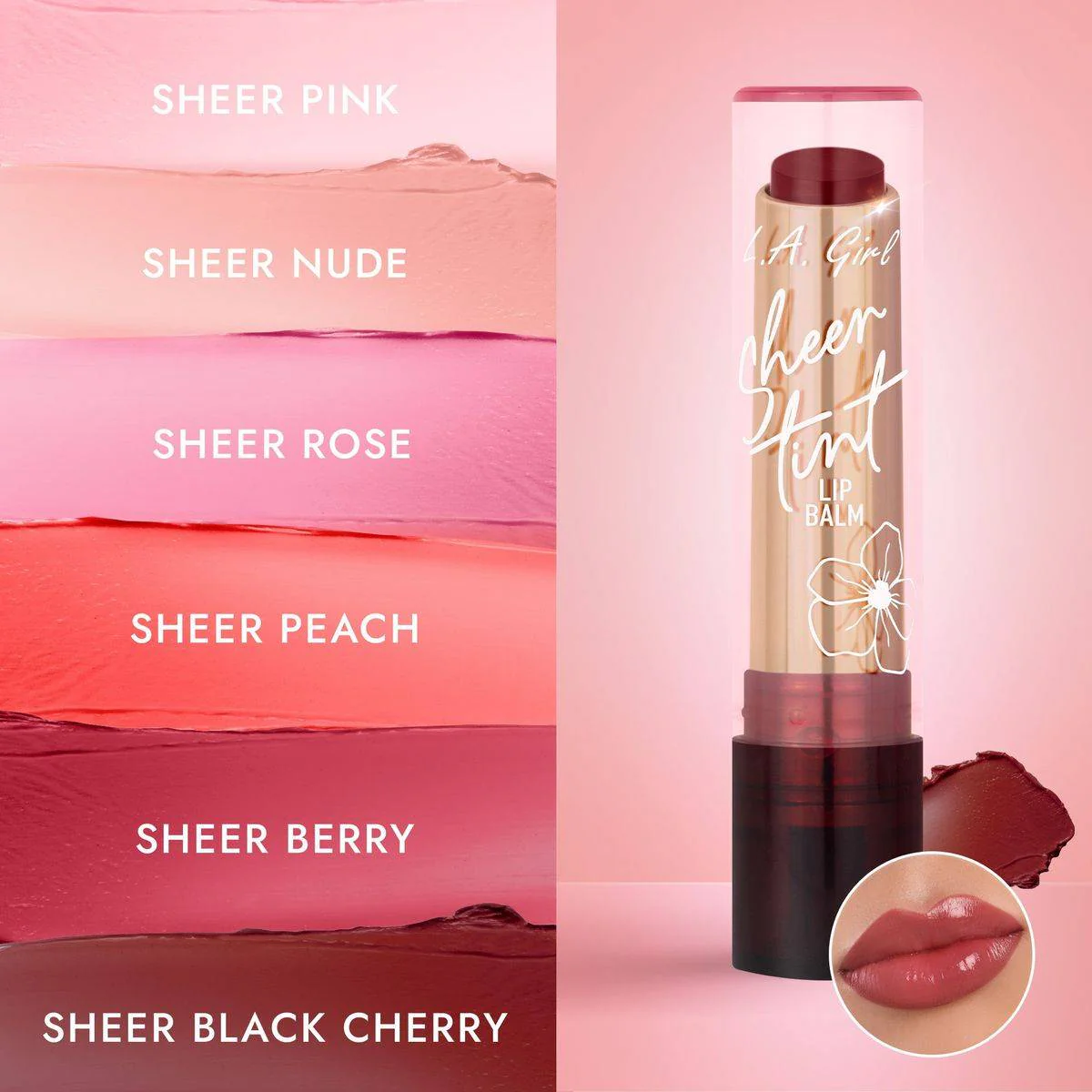 LA Girl Sheer Tint Lip Balm Sheer Berry - Image 3