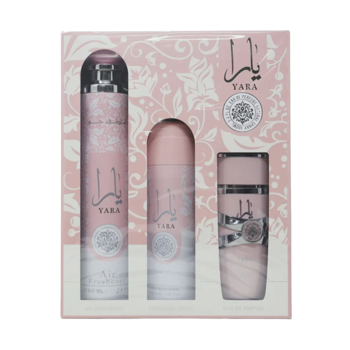 Lattafa Yara Eau de Parfum 100ml + Air Freshener 300ml + Deo 200ml Gift Set