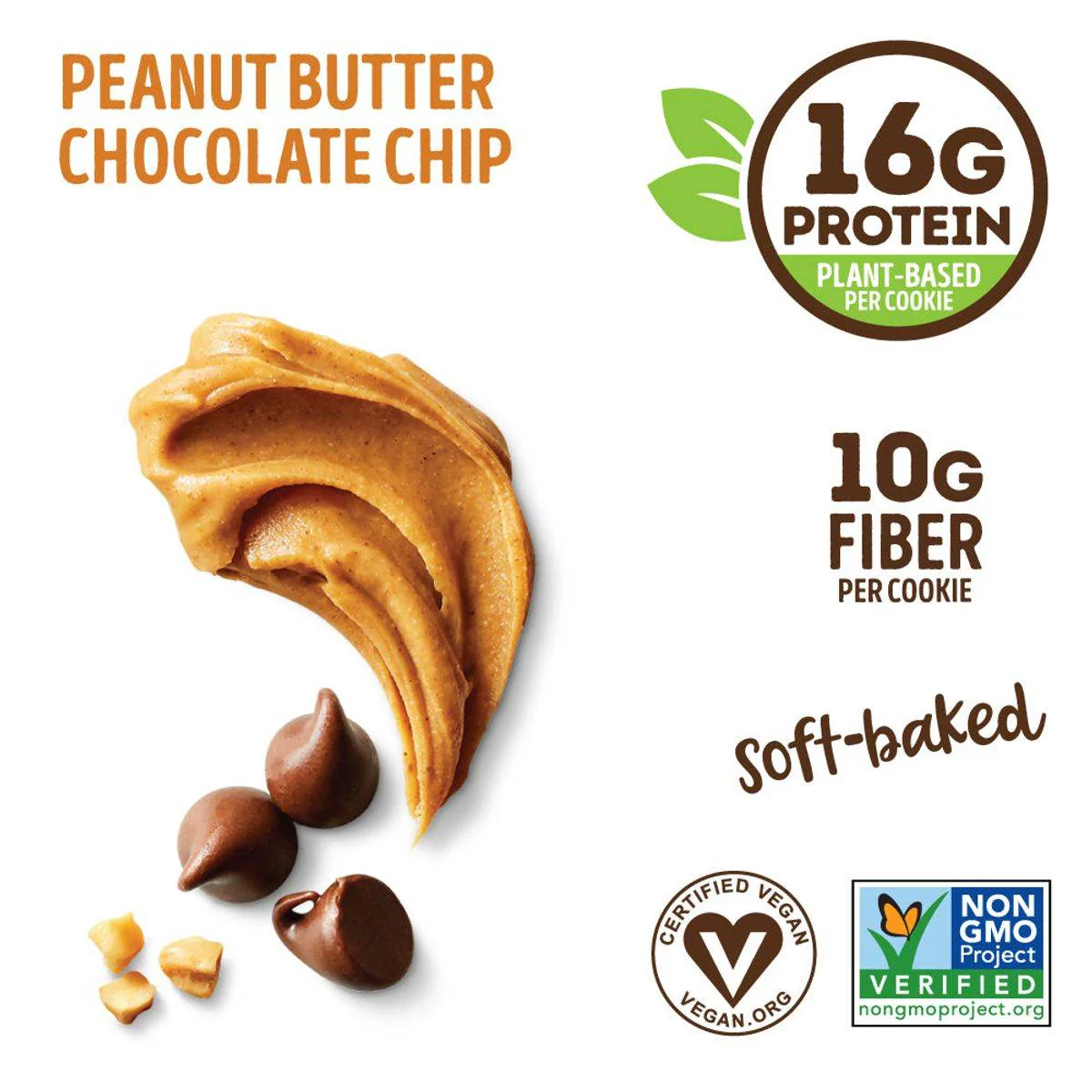 Lenny & Larrys The Complete Cookie Peanut Butter Chocolate Chip 113g - Image 2