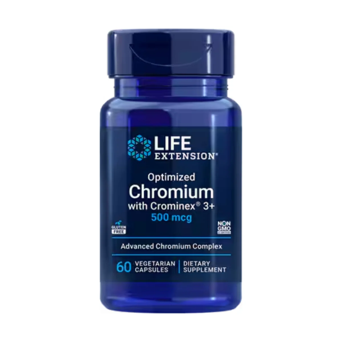 Life Extension Optimized Chromium With Crominex 3+ 500mcg 60 Vegetarian Capsules