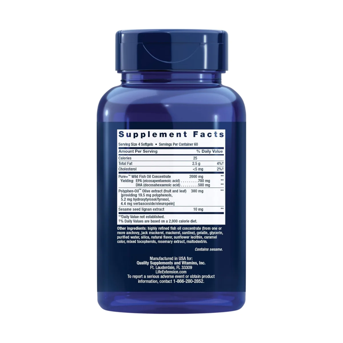 Life Extension Super Omega 3 240 Softgels - Image 2