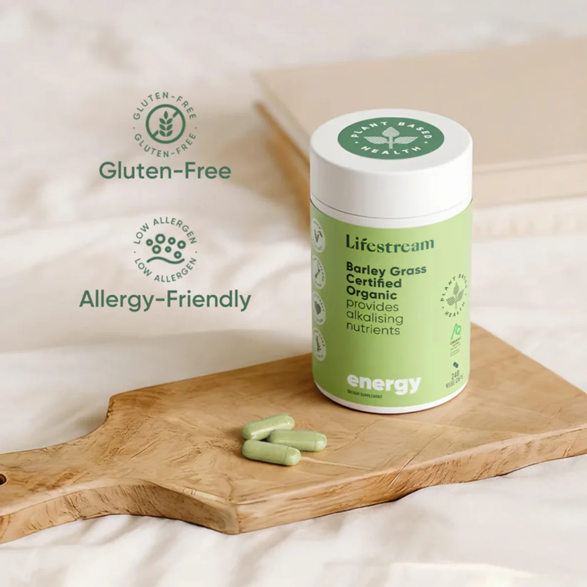 Lifestream Certified Organic Barley Grass 60 Vege Capsules - Image 4