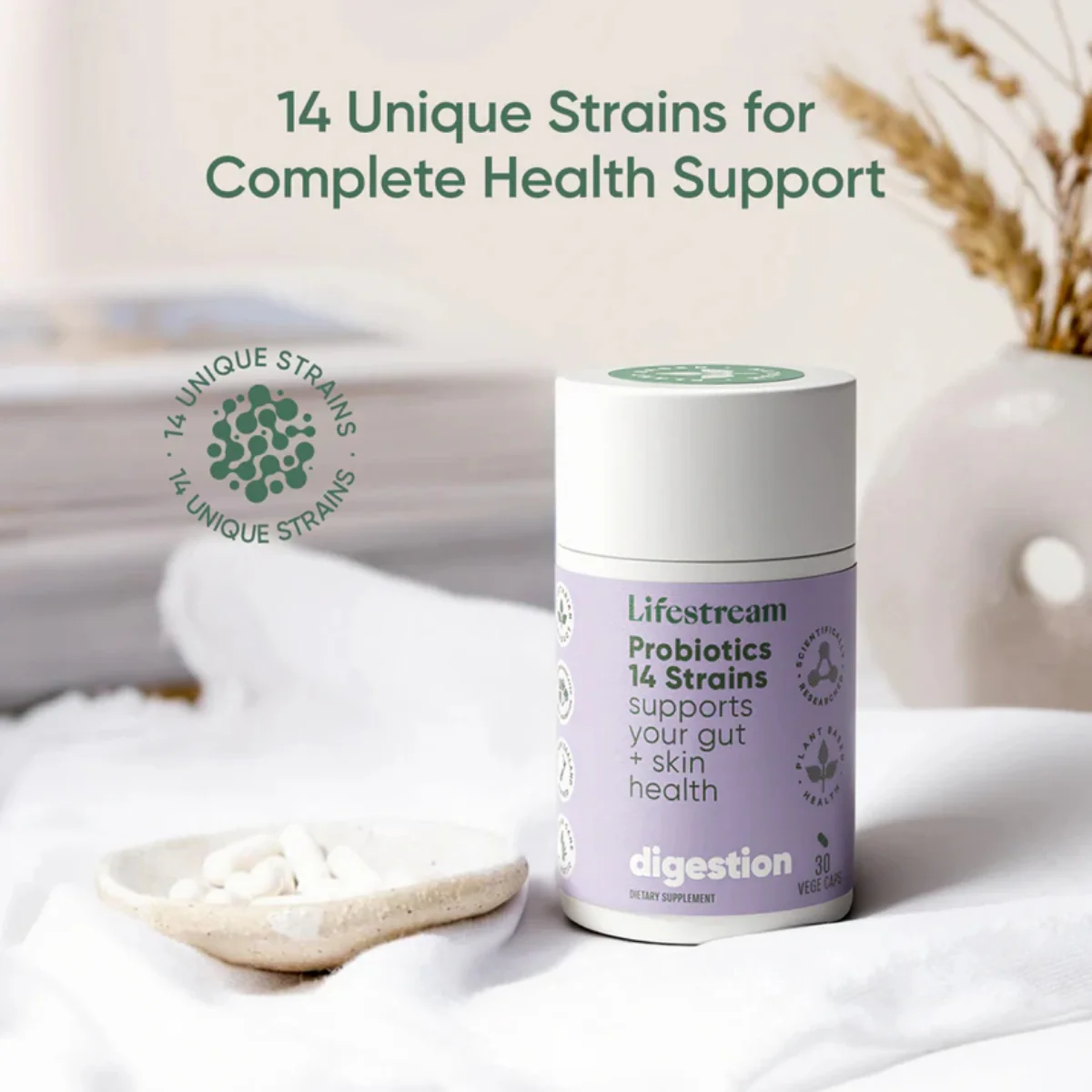 Lifestream Probiotics 14 Strains 60 Vege Capsules - Image 2