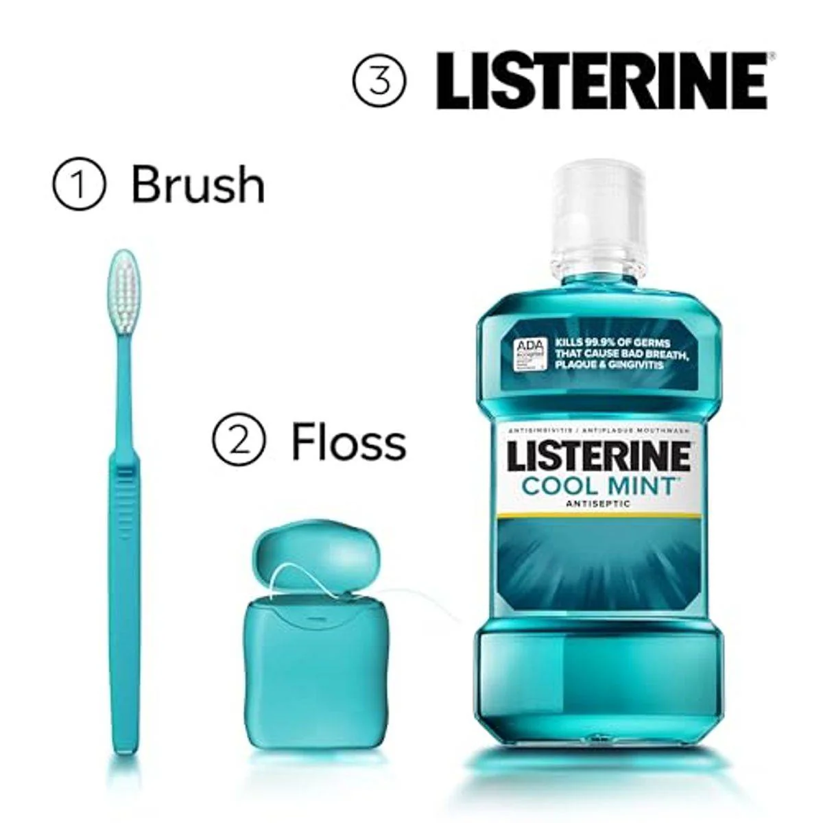 Listerine Mouthwash Cool Mint 250ml - Image 6