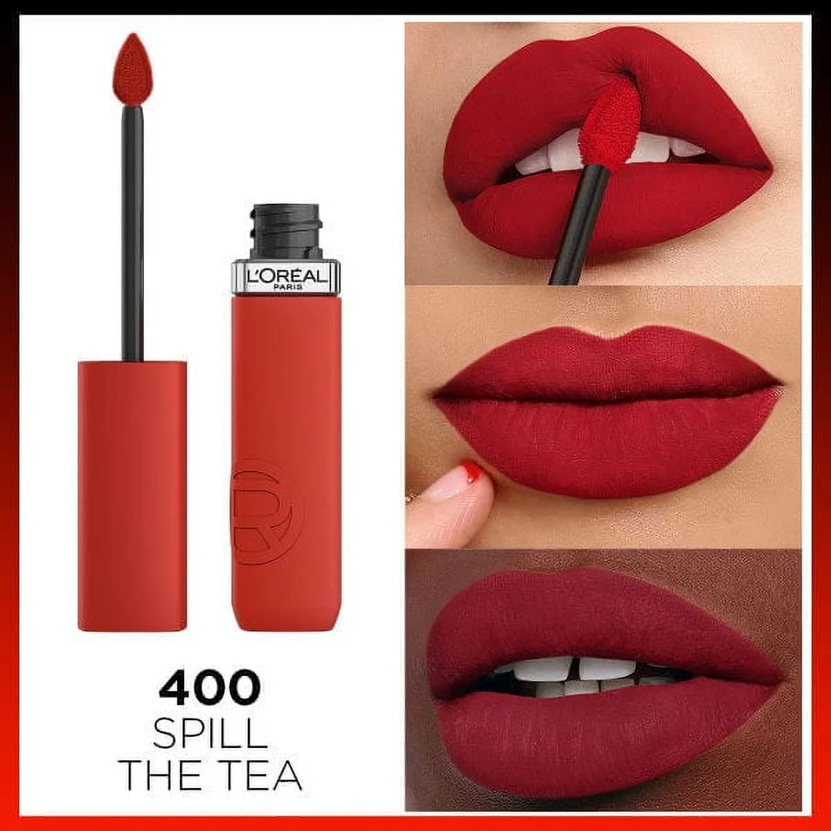 Loreal Paris Color Riche Intense Matte Lipstick 400 Spill The Tea - Image 2