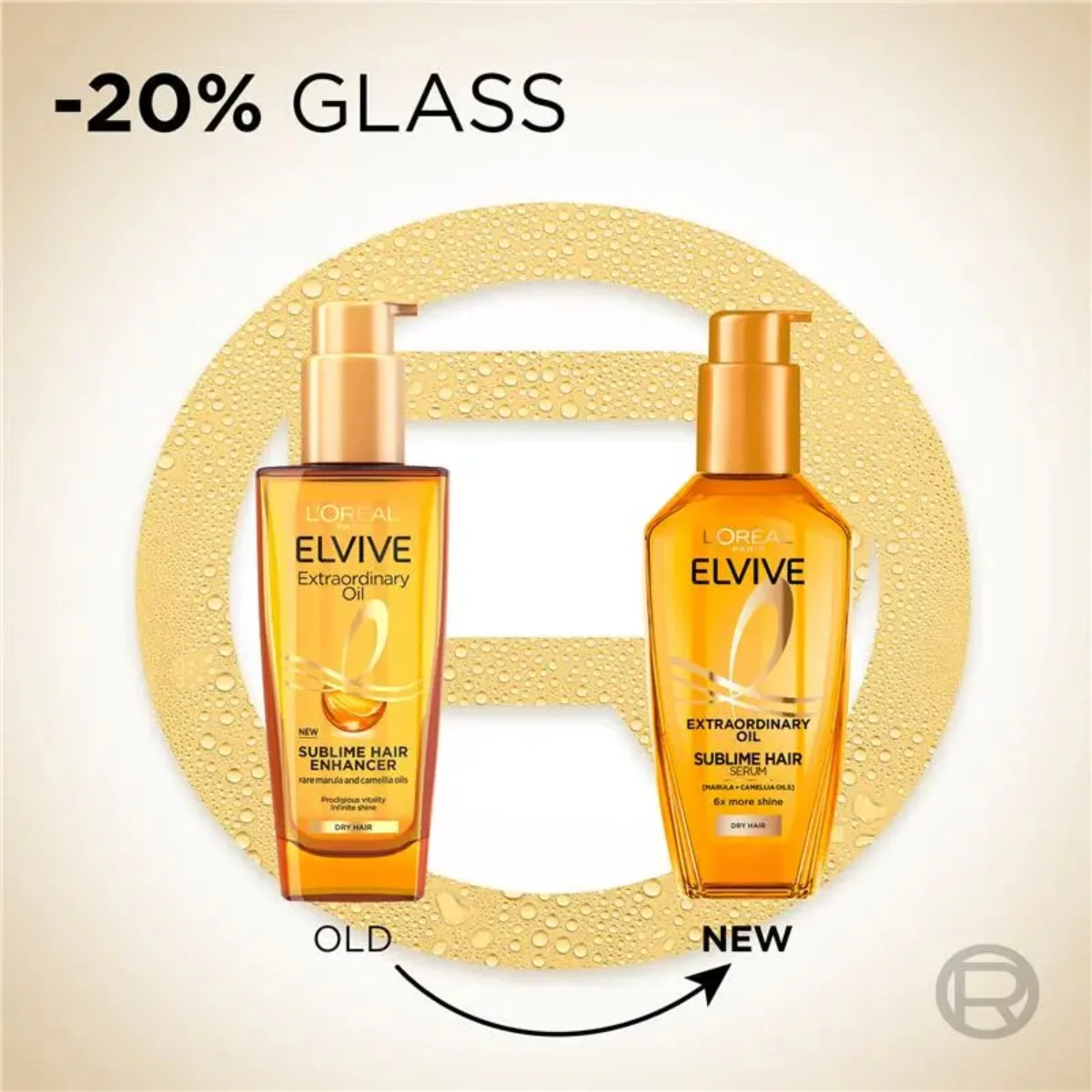 Loreal Paris Elvive Extraordinary Oil Dry Hair Glass Serum 100ml - Image 2