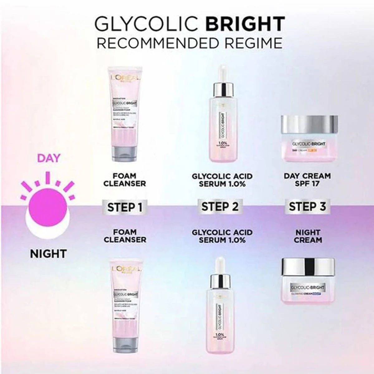 Loreal Paris Glycolic Bright Glycolic Acid Face Serum 15ml - Image 2
