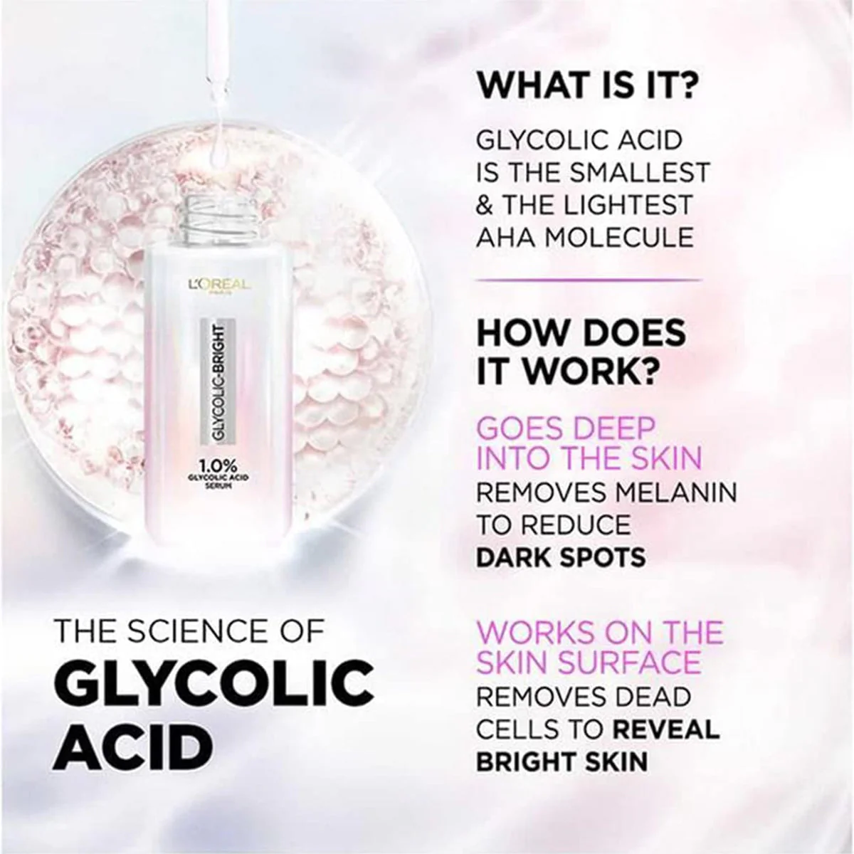 Loreal Paris Glycolic Bright Glycolic Acid Face Serum 15ml - Image 4