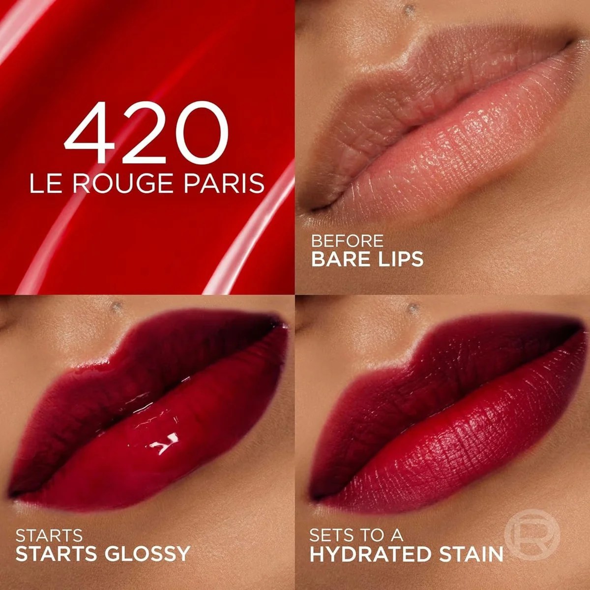 Loreal Paris Hyaluron Tint Lip Stain Serum 420 Le Rouge Paris 5ml - Image 2