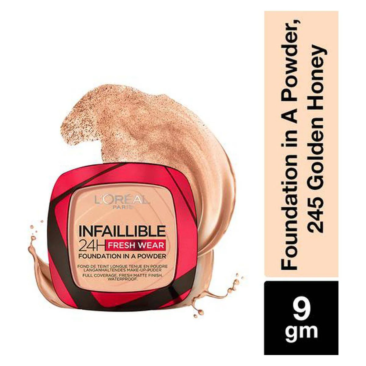 Loreal Paris Infallible 24Hr Fresh Wear Foundation Powder 245 Golden Honey 9g - Image 3