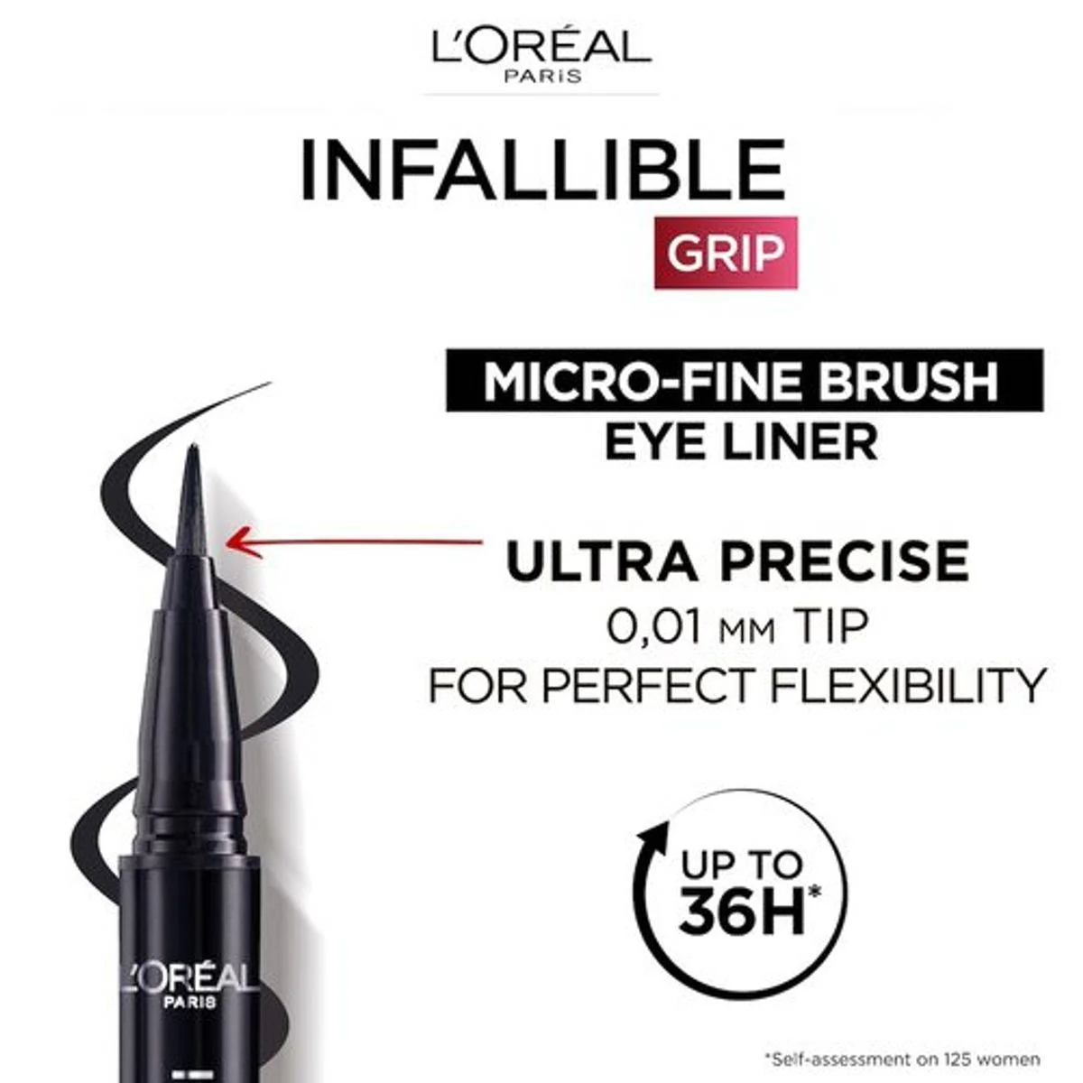 Loreal Paris Infallible Grip 36Hr Micro Fine 0.01mm Eyeliner Black - Image 2