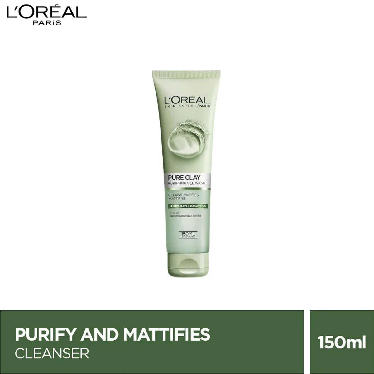 Loreal Paris Pure Clay Green Face Wash with Eucalyptus 150ml - Image 4
