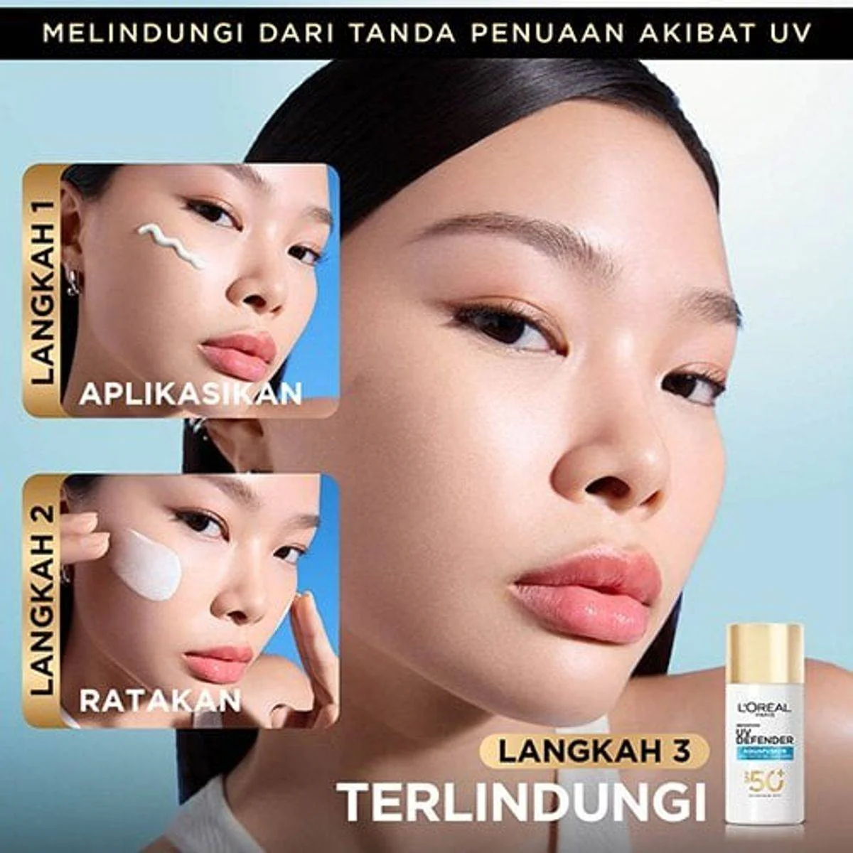 Loreal Paris UV Defender Aqua Fusion Sunscreen SPF50+ 50ml - Image 2
