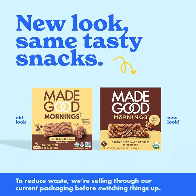 Made Good Mornings Soft Bake Oat Bars Chocolate Chip 150g 5 Packs - Image 3