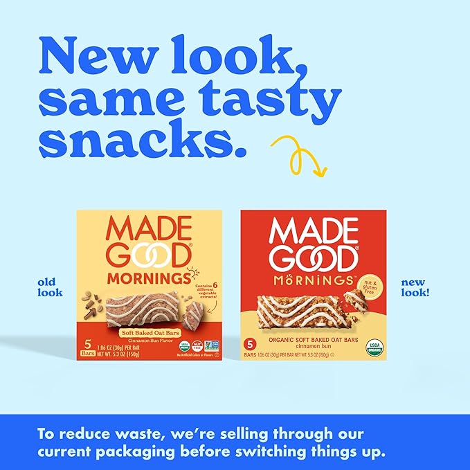 Made Good Mornings Soft Bake Oat Bars Cinnamon 150g 5 Packs - Image 3