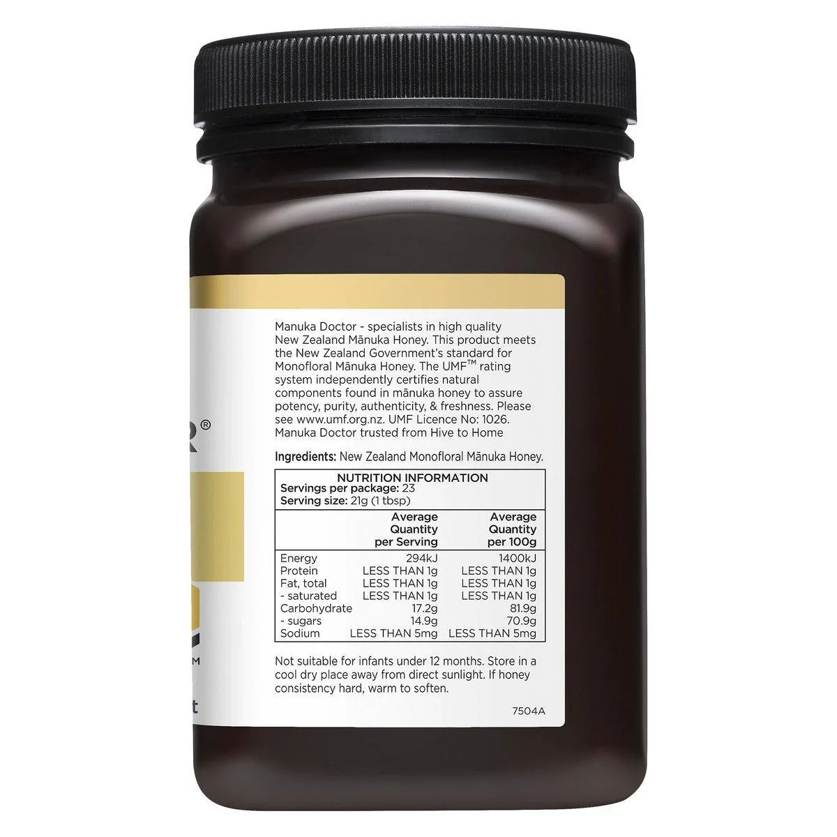 Manuka Doctor Monofloral Manuka Honey UMF12+ 500g - Image 2