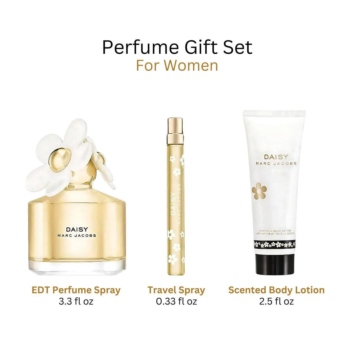 Marc Jacobs Daisy Eau de Toilette 100ml + Eau de Toilette 10ml + Luminous Body Lotion 75ml Gift Set - Image 3