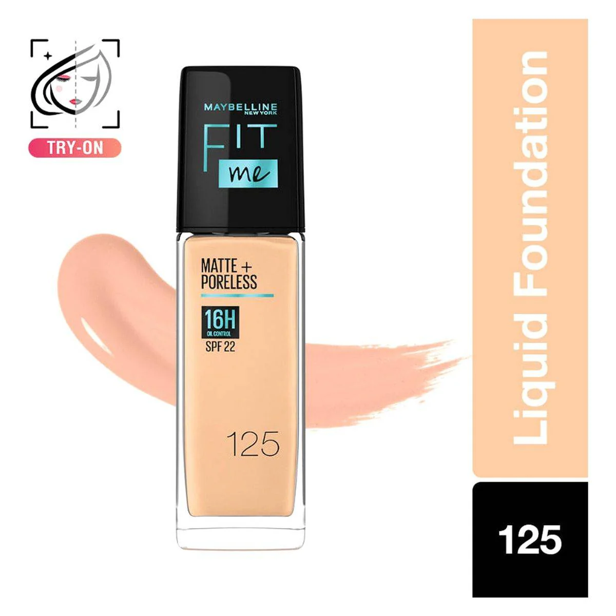 Maybelline Fit Me Matte + Poreless Liquid Foundation SPF22 125 - Image 2