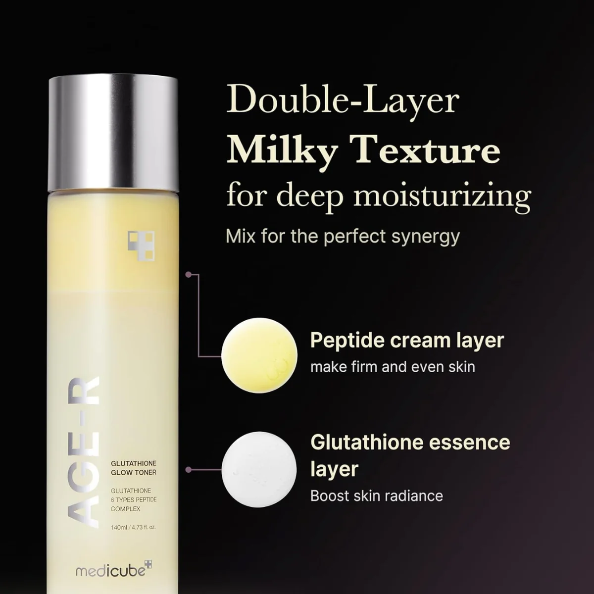 Medicube Age-R Glutathione Glow Toner 140ml - Image 4