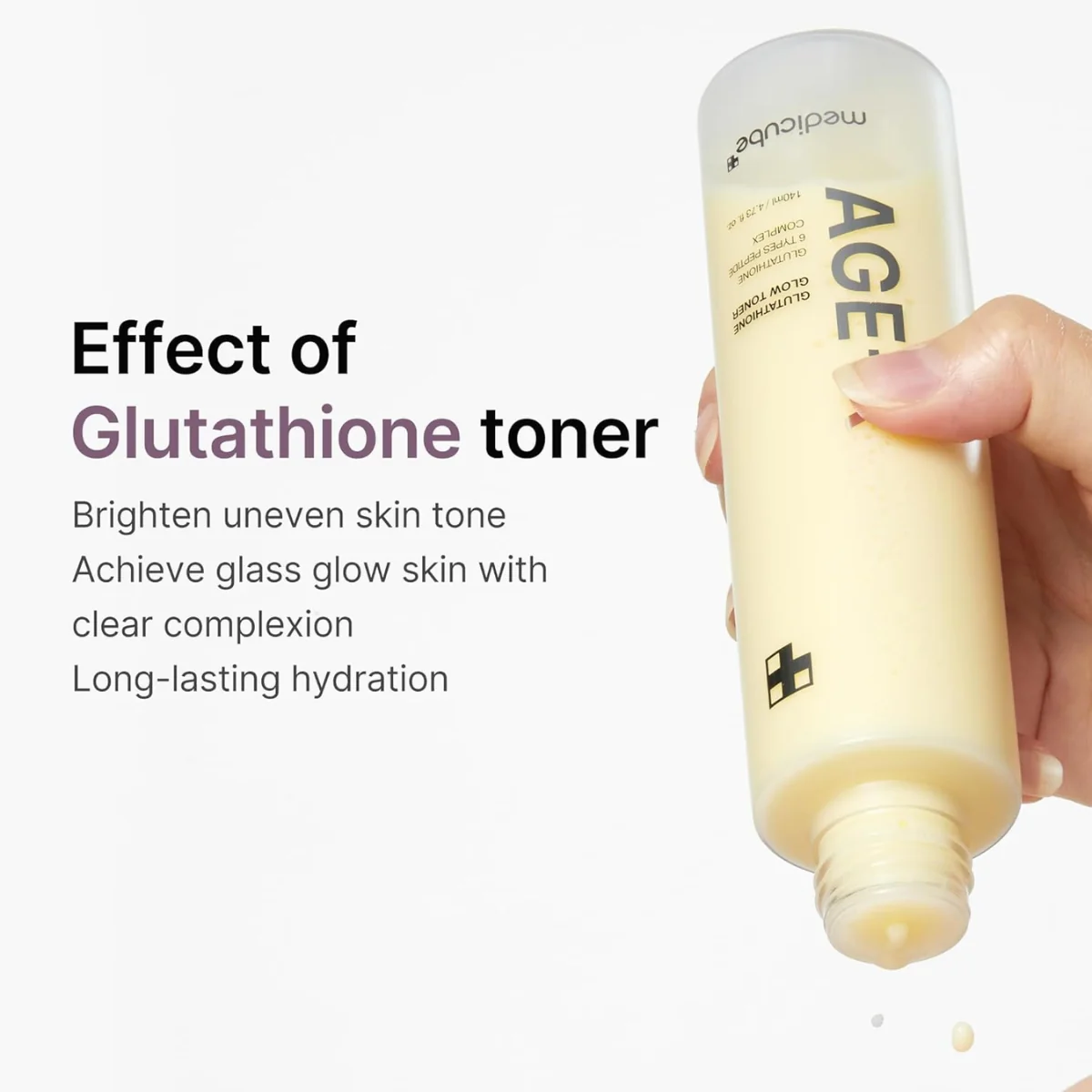 Medicube Age-R Glutathione Glow Toner 140ml - Image 5