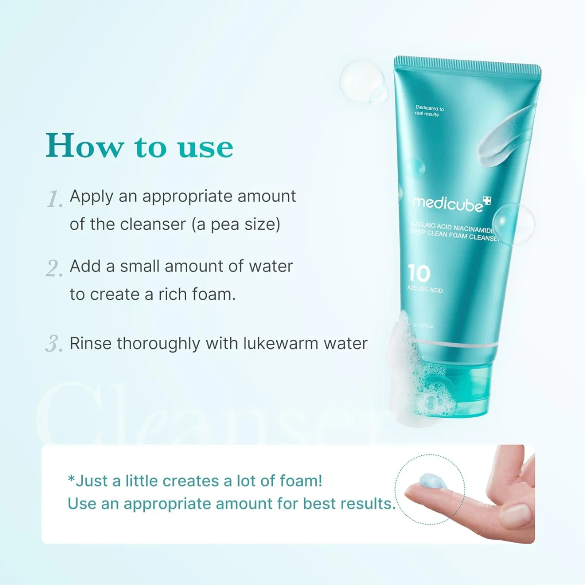 Medicube Azelaic Acid Niacinamide Deep Clean Foam Cleanser 120g - Image 9