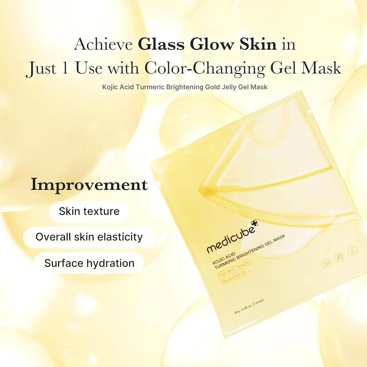 Medicube Kojic Acid Turmeric Brightening Gel Mask 28g - Image 5