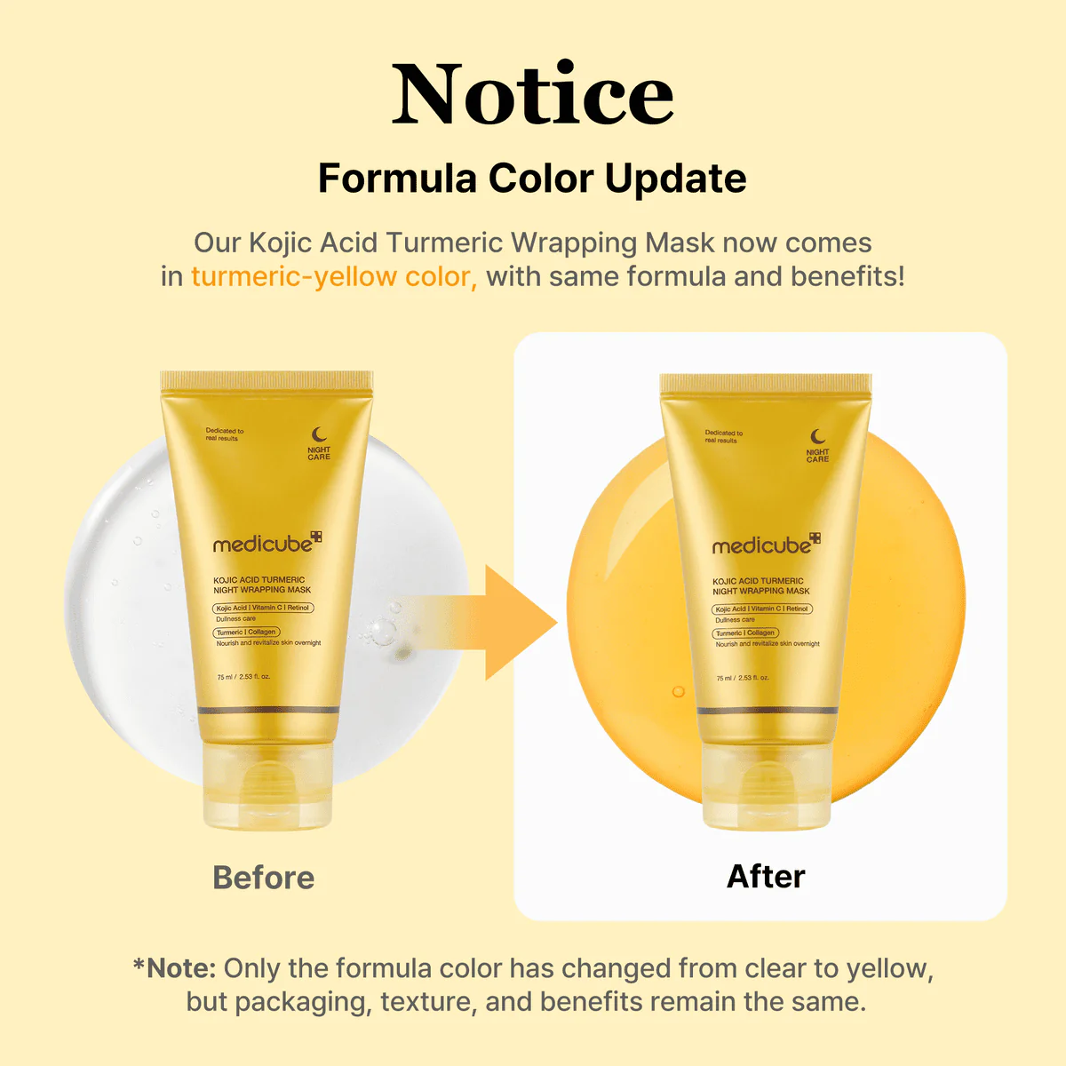Medicube Kojic Acid Turmeric Night Wrapping Mask 75ml - Image 2