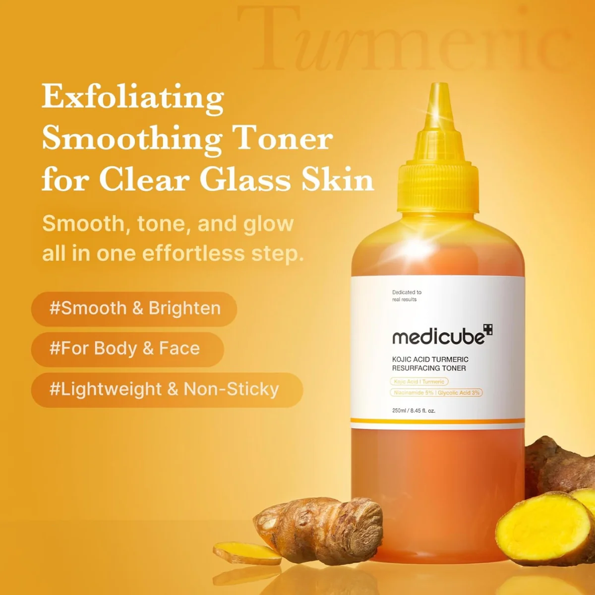 Medicube Kojic Acid Turmeric Resurfacing Toner 250ml - Image 3