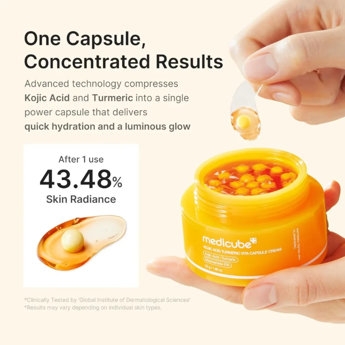 Medicube Kojic Acid Turmeric Vita Capsule Cream 53G - Image 6