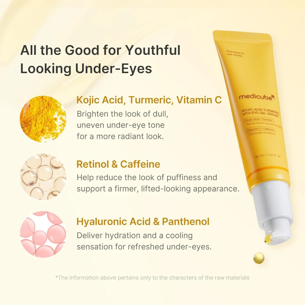 Medicube Kojic Acid Turmeric Vita Eye Gel Serum 30ml - Image 4