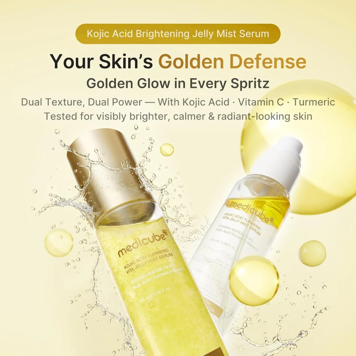 Medicube Kojic Acid Turmeric Vita Jelly Mist Serum 100ml - Image 3
