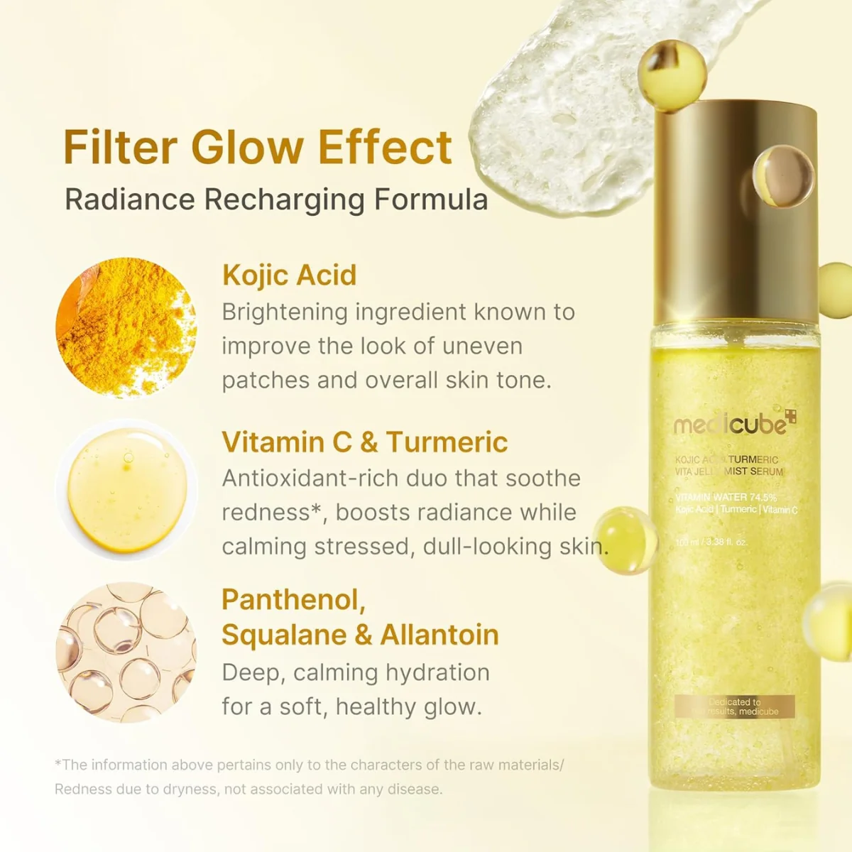 Medicube Kojic Acid Turmeric Vita Jelly Mist Serum 100ml - Image 4