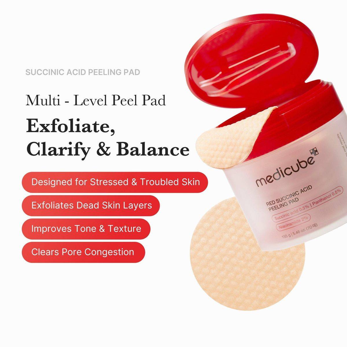 Medicube Red Succinic Acid Peeling 70 Pads - Image 6