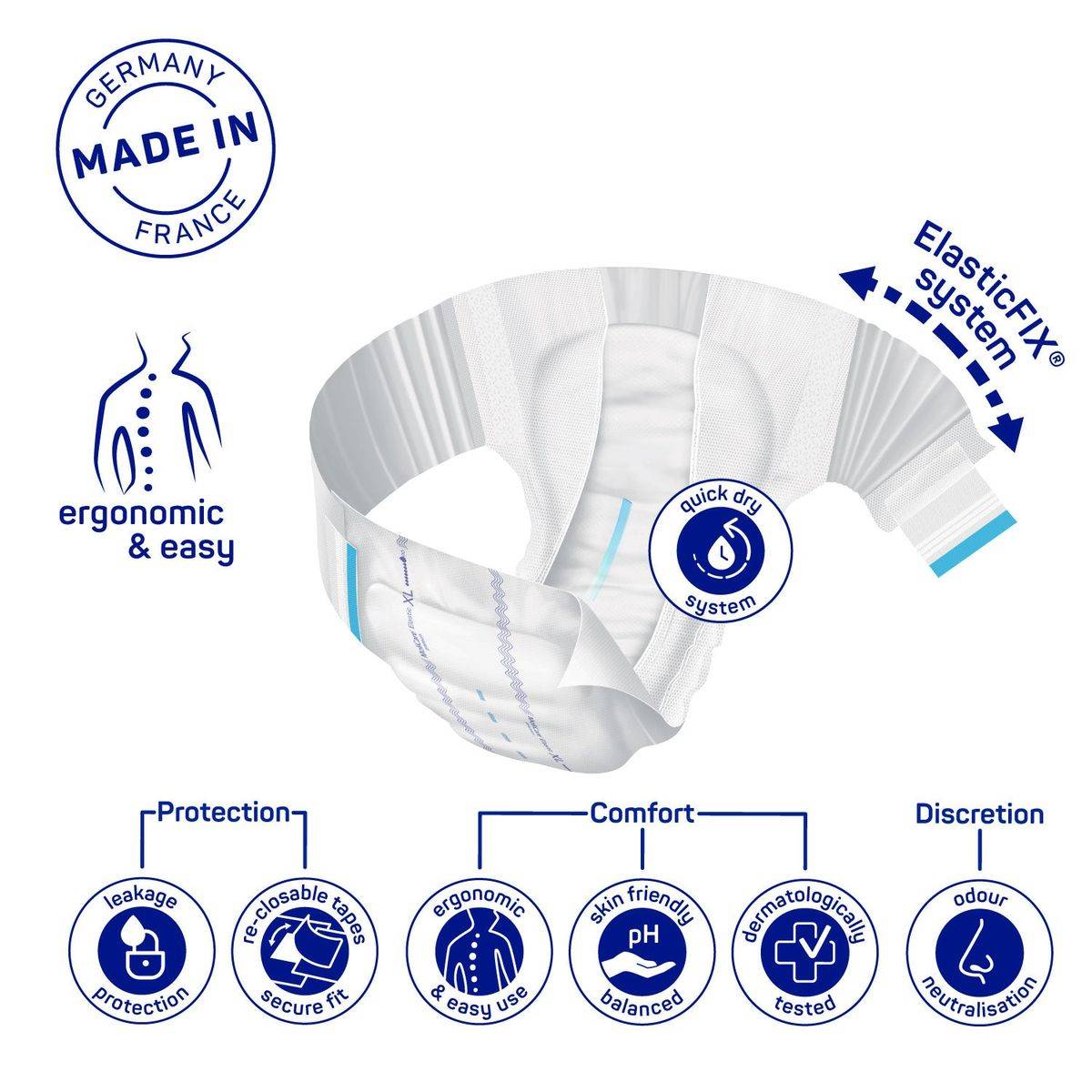 Molicare Premium Elastic 8 Drops Adult Diaper Extra Large 14 Pieces - Image 2