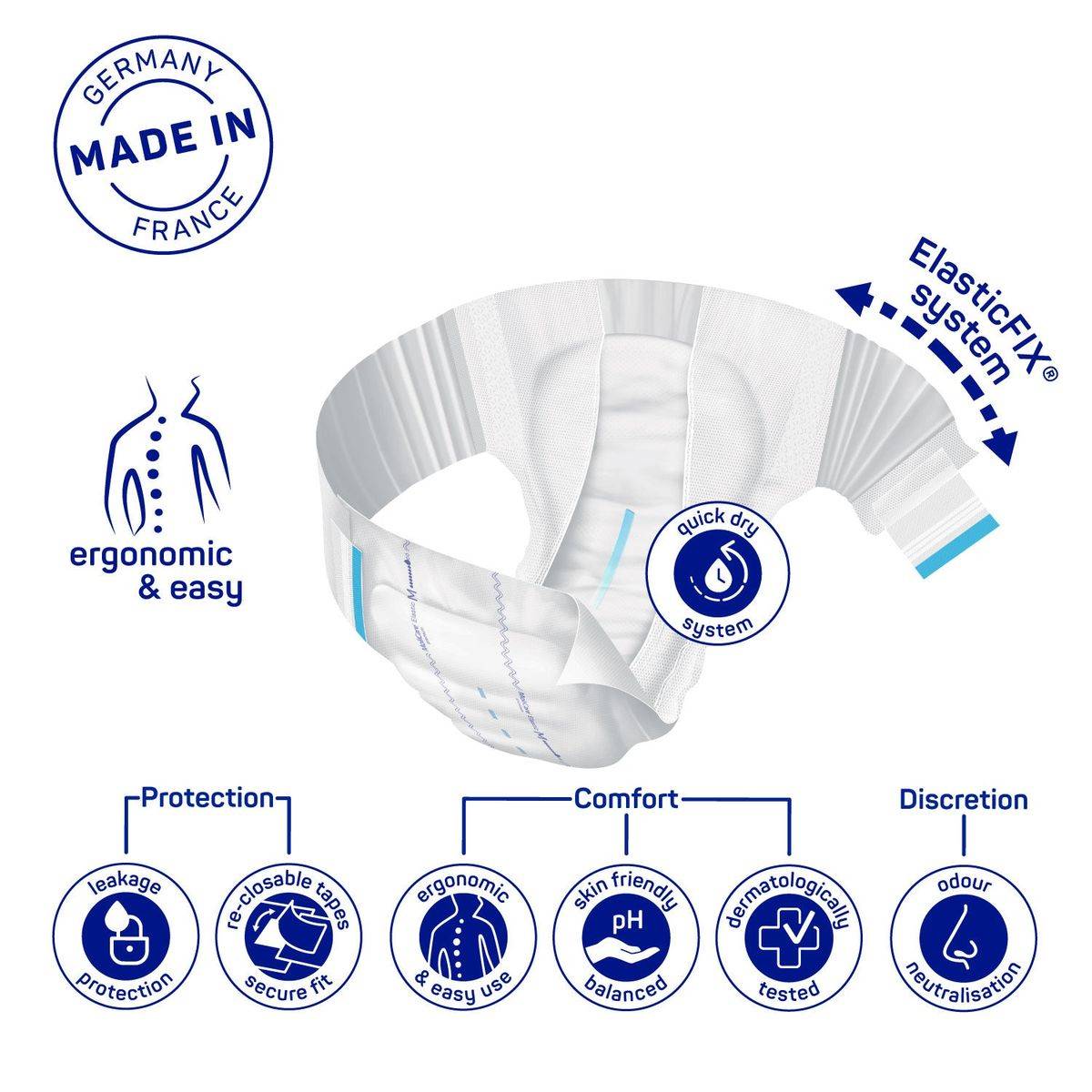 Molicare Premium Elastic 8 Drops Adult Diaper Medium 26 Pieces - Image 3