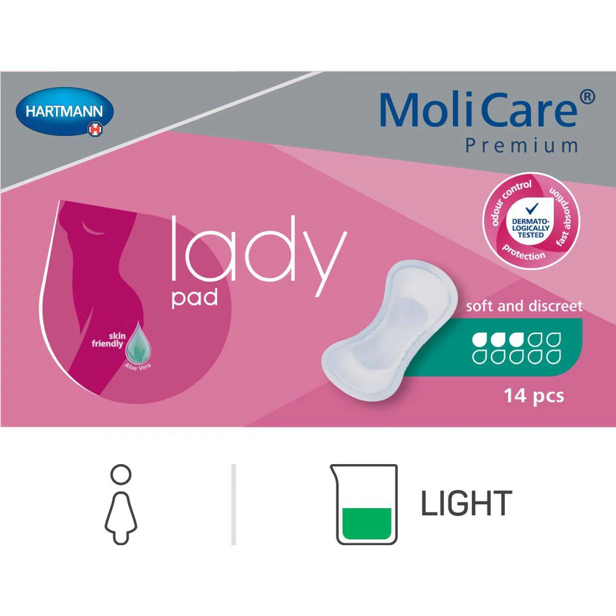 Molicare Premium Lady Pads 3 Drops 1 Size 14 Pieces - Image 2