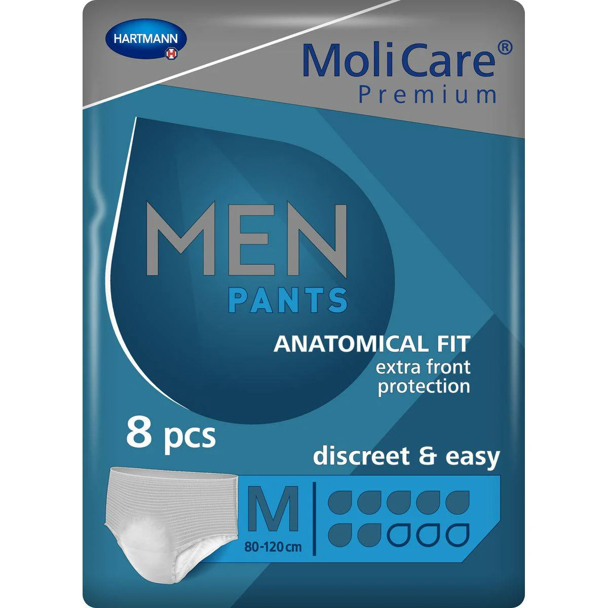 Molicare Premium Men Pants 7 Drops Medium 8 Pieces