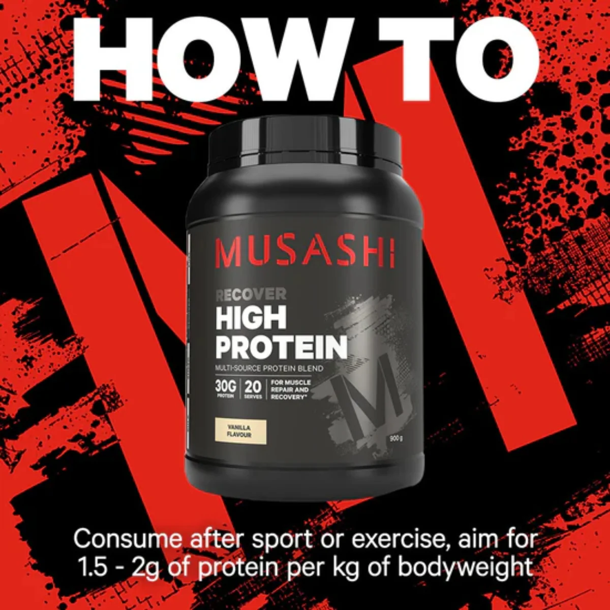 Musashi High Protein Vanilla 375g - Image 5
