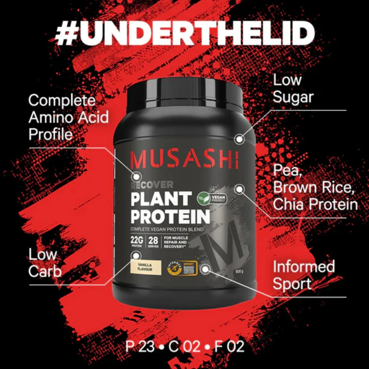 Musashi Plant Protein Chocolate 2kg - Image 2