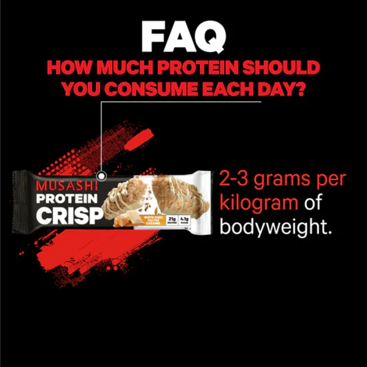 Musashi Protein Crisp White Choc Cookies & Cream 60g - Image 4