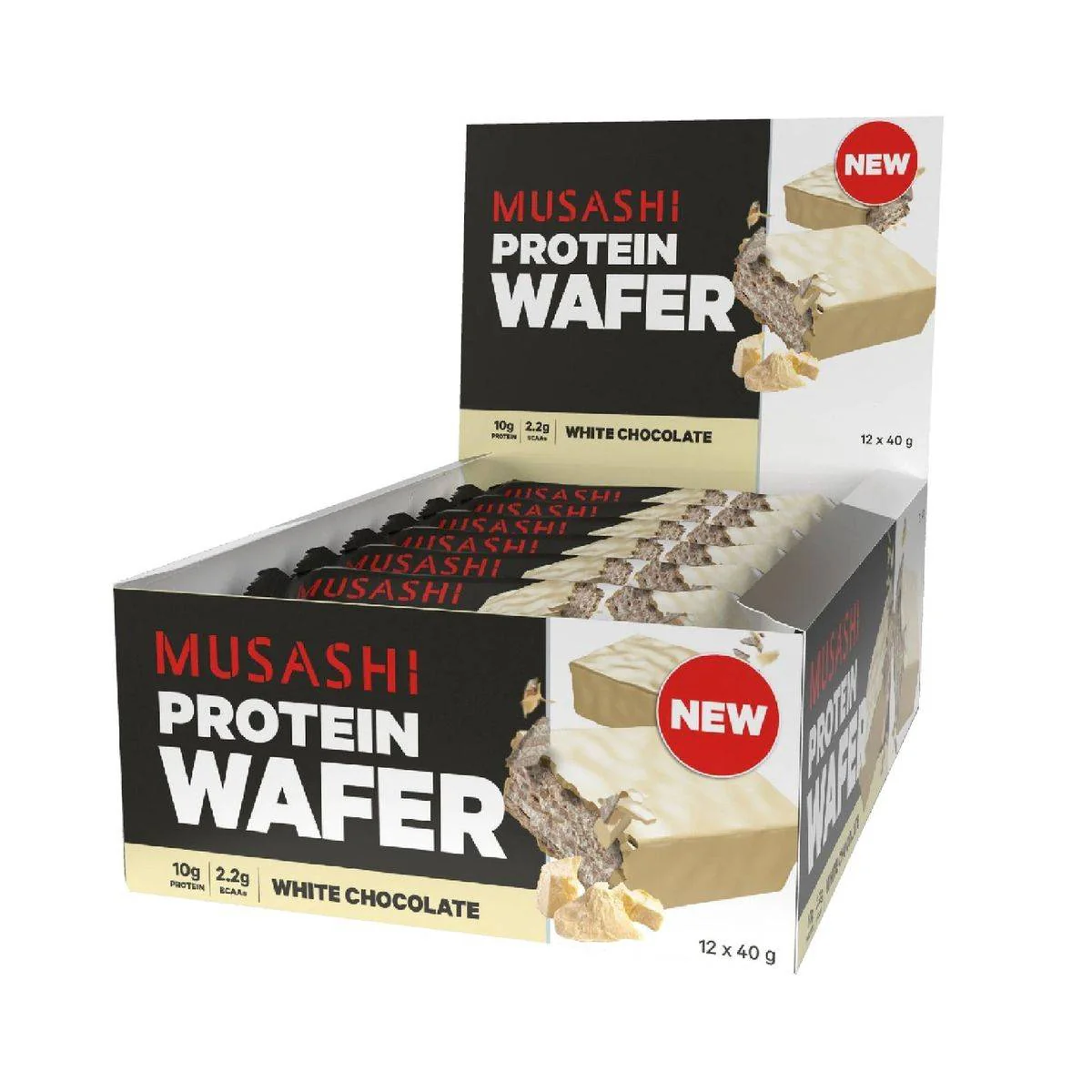 Musashi Protein Wafer White Chocolate 40g - Image 2