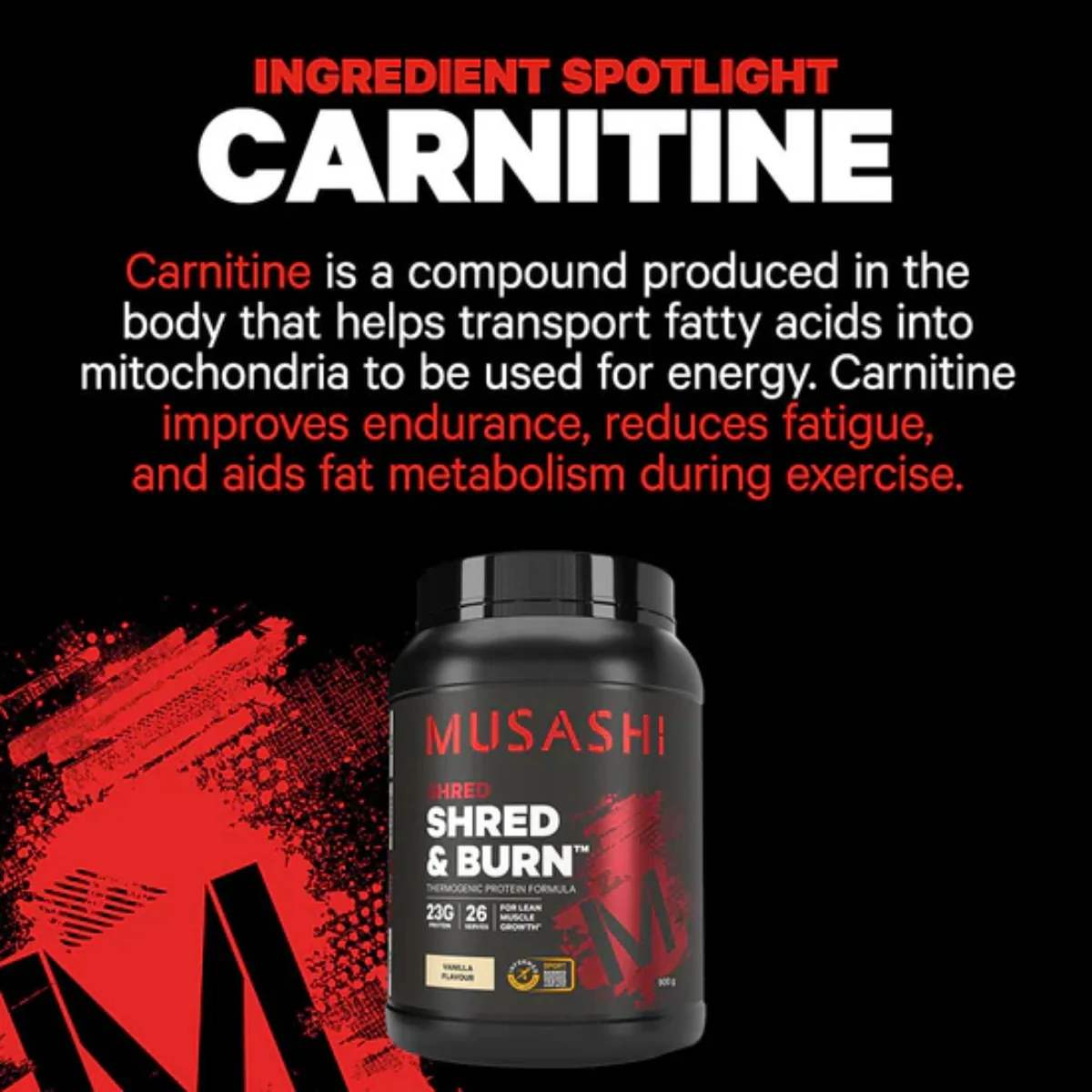 Musashi Shred & Burn Vanilla 340g - Image 4