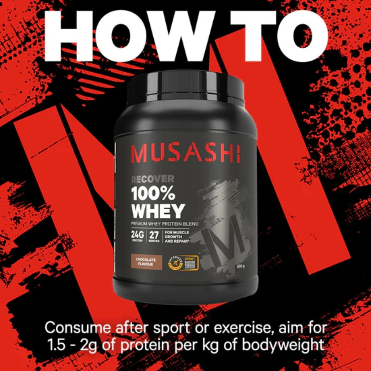 Musashi Whey 100% Chocolate 2kg - Image 5