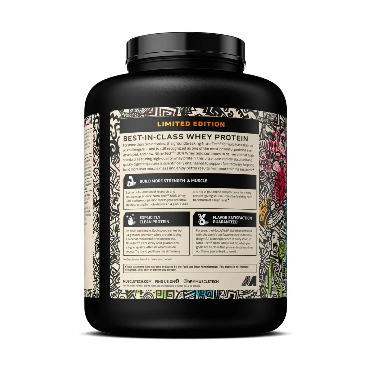 MuscleTech Nitro Tech Whey Protein Gold Churros 2.32kg - Image 2