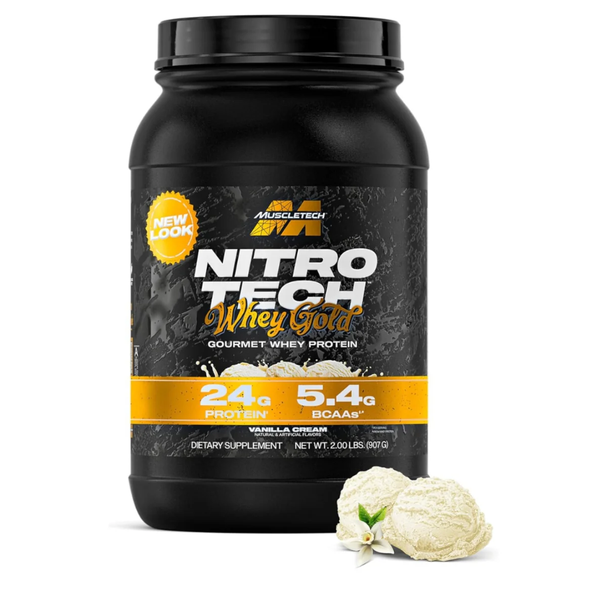 MuscleTech Nitro Tech Whey Protein Gold French Vanilla Cream 907g - Image 2