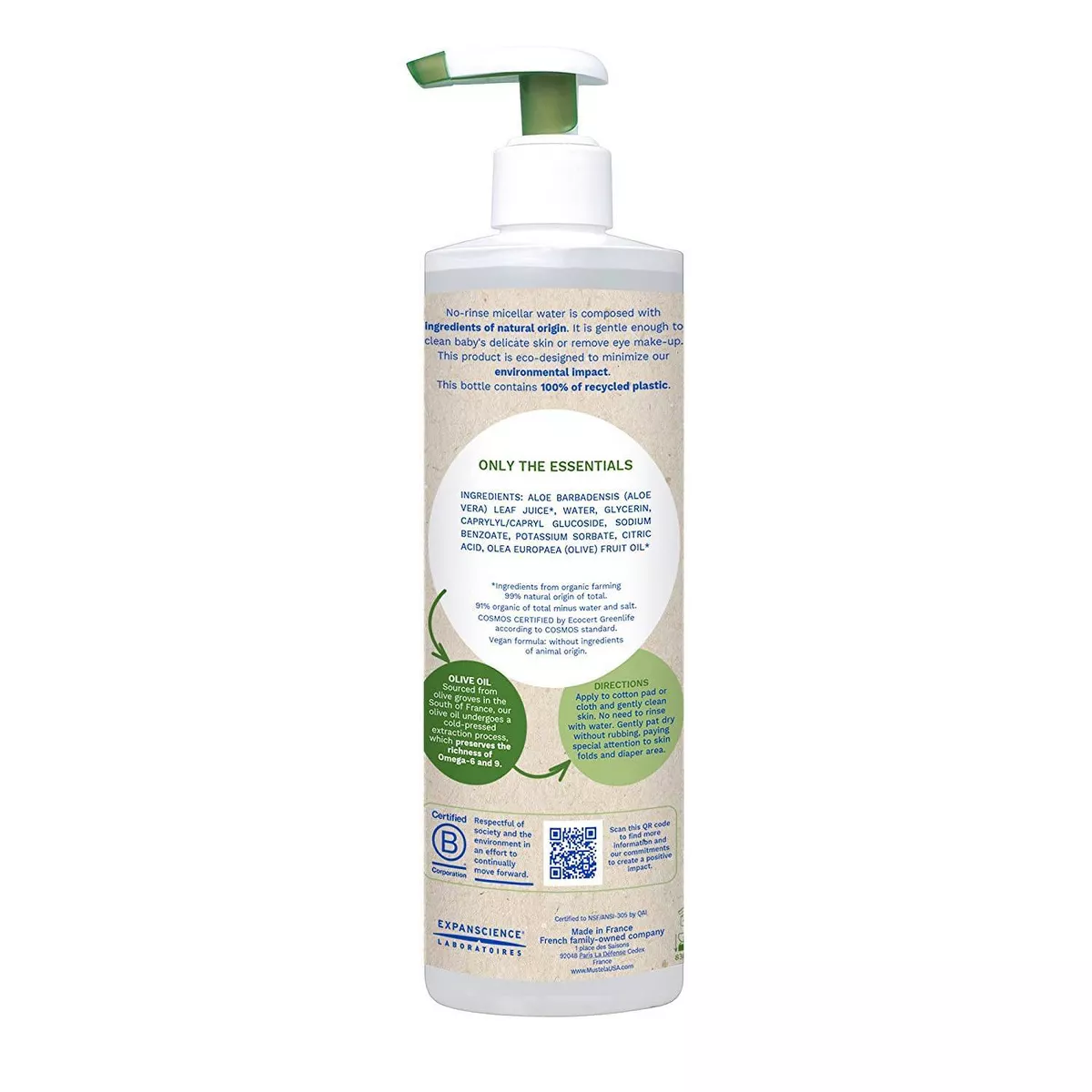 Mustela Baby Bio Organic Micellar Water 400ml - Image 3