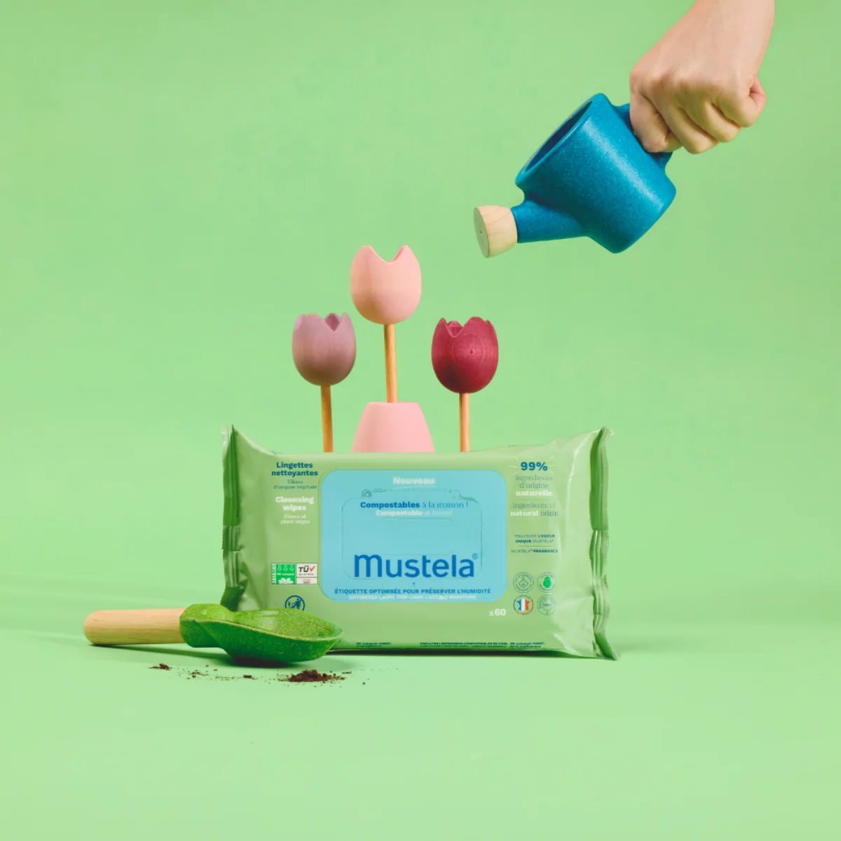 Mustela Baby Cleansing Wipes 60 Sheets - Image 3
