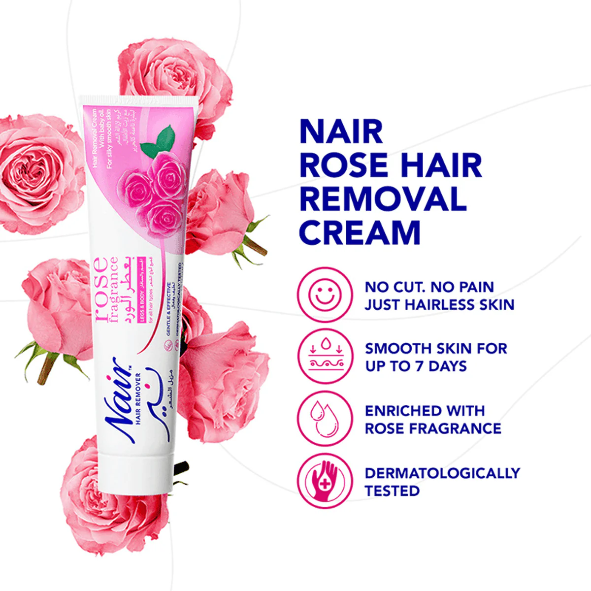 Nair Hair Removal Cream Rose 110g - Image 5
