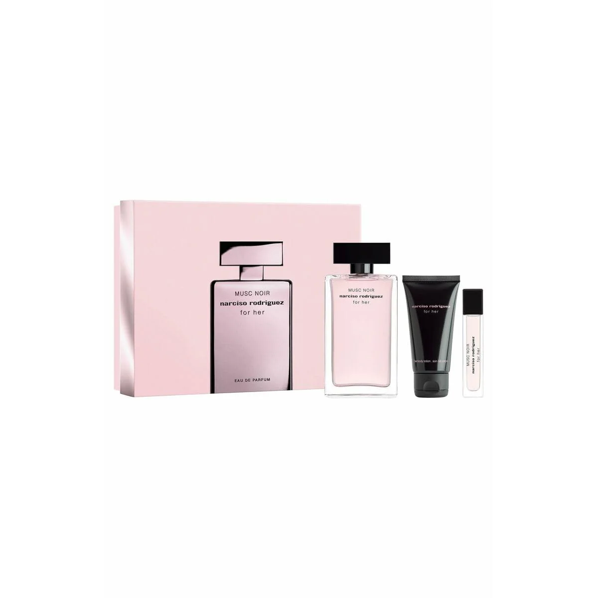Narciso Rodriguez Musc Noir For Her Eau de Parfum 100ml + Eau de Parfum 10ml Purse Spray + Her Body Lotion 50ml Gift Set